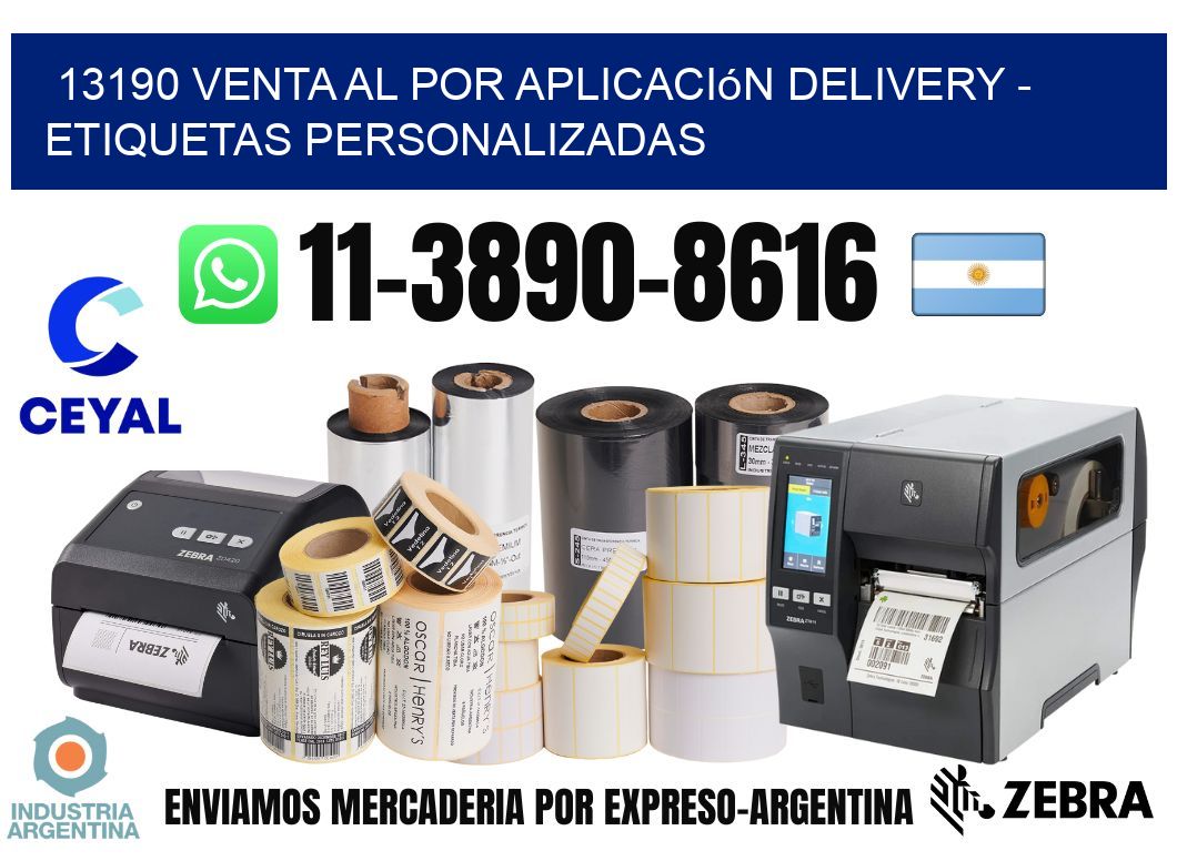 13190 Venta al Por Aplicación delivery - Etiquetas Personalizadas