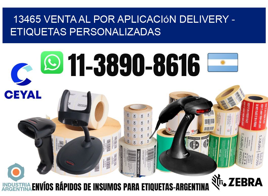 13465 Venta al Por Aplicación delivery - Etiquetas Personalizadas