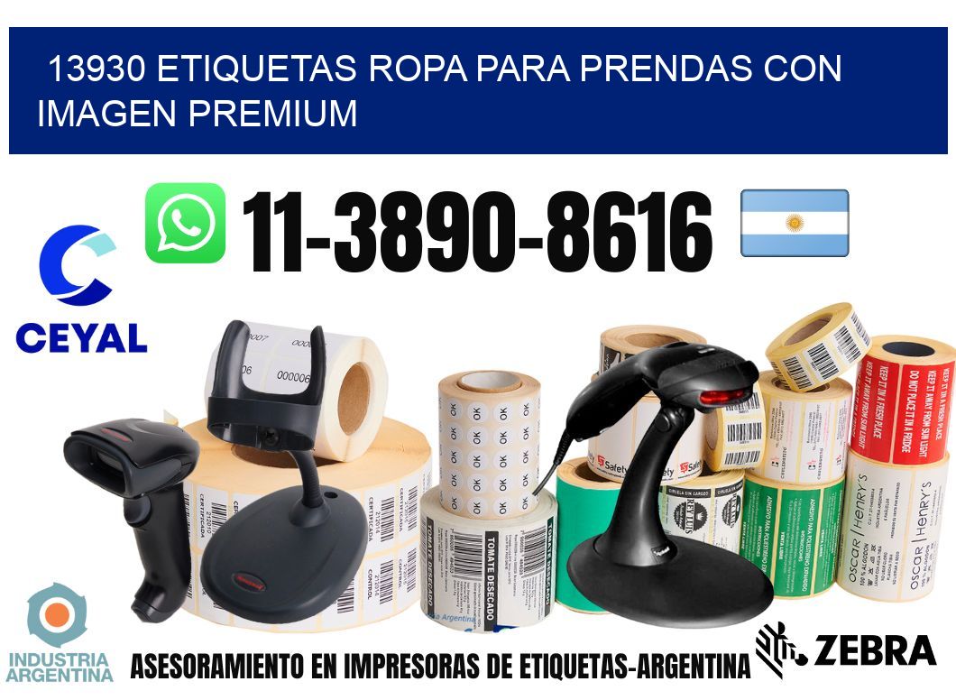 13930 Etiquetas ropa para prendas con imagen premium