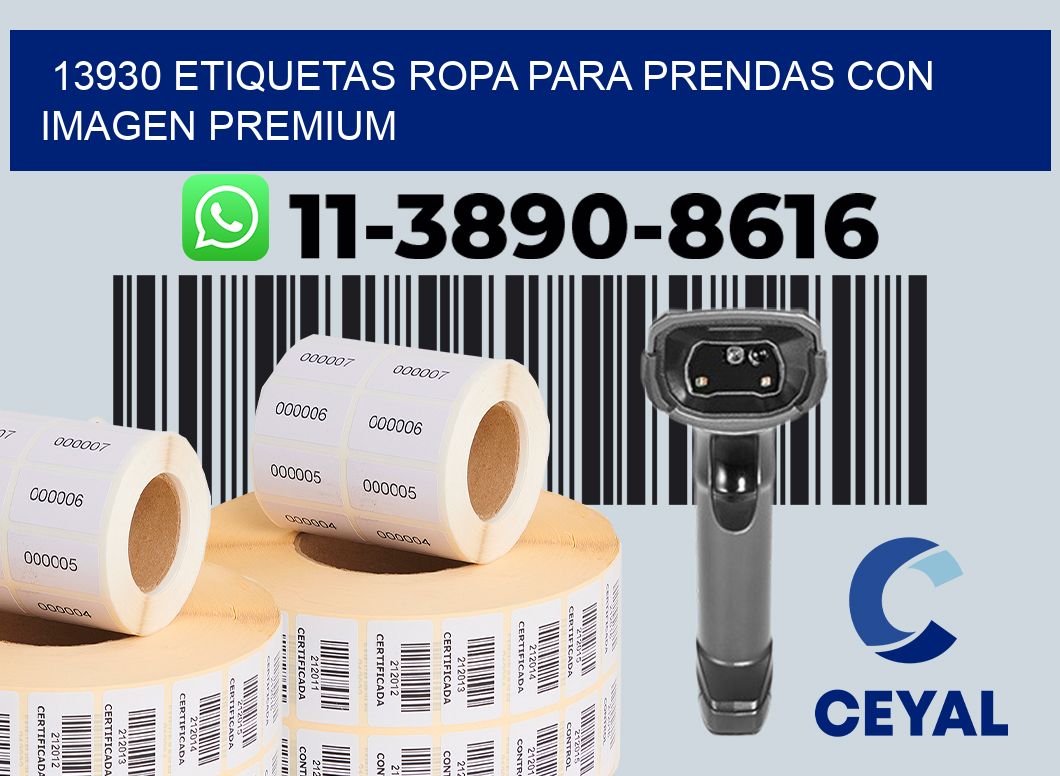 13930 Etiquetas ropa para prendas con imagen premium