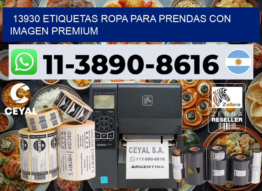 13930 Etiquetas ropa para prendas con imagen premium