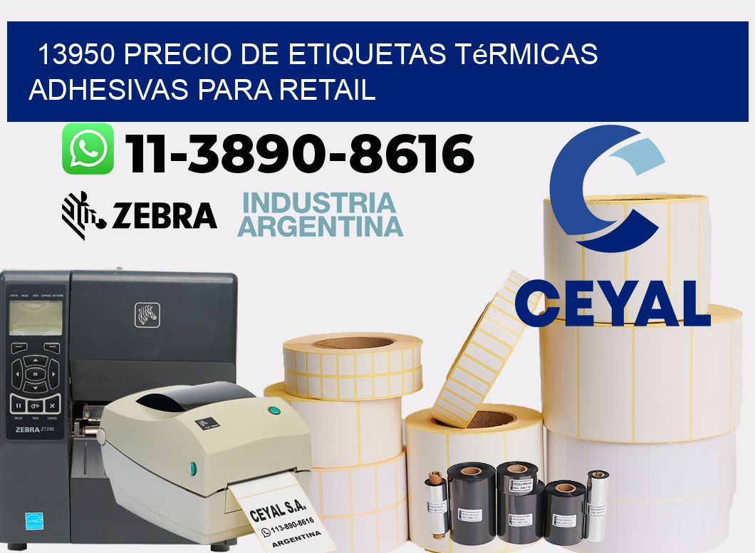 13950 precio de etiquetas térmicas adhesivas para retail