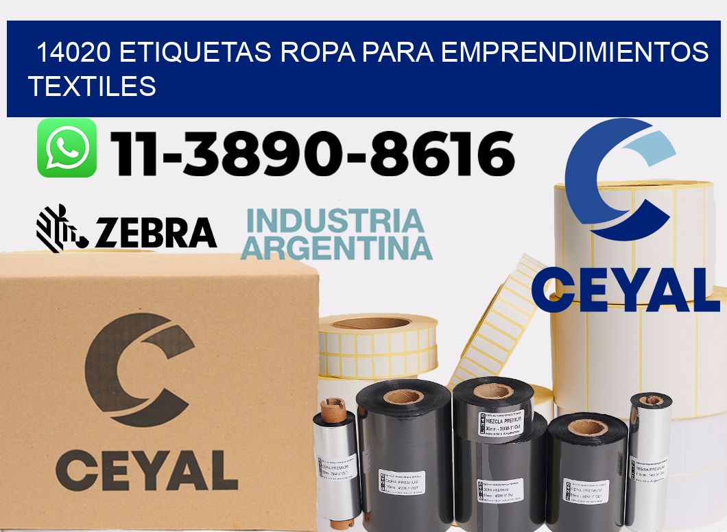 14020 Etiquetas ropa para emprendimientos textiles