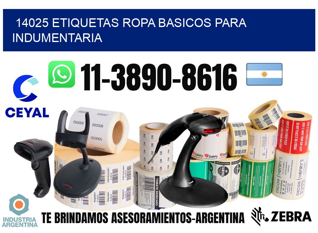 14025 Etiquetas ropa basicos para indumentaria