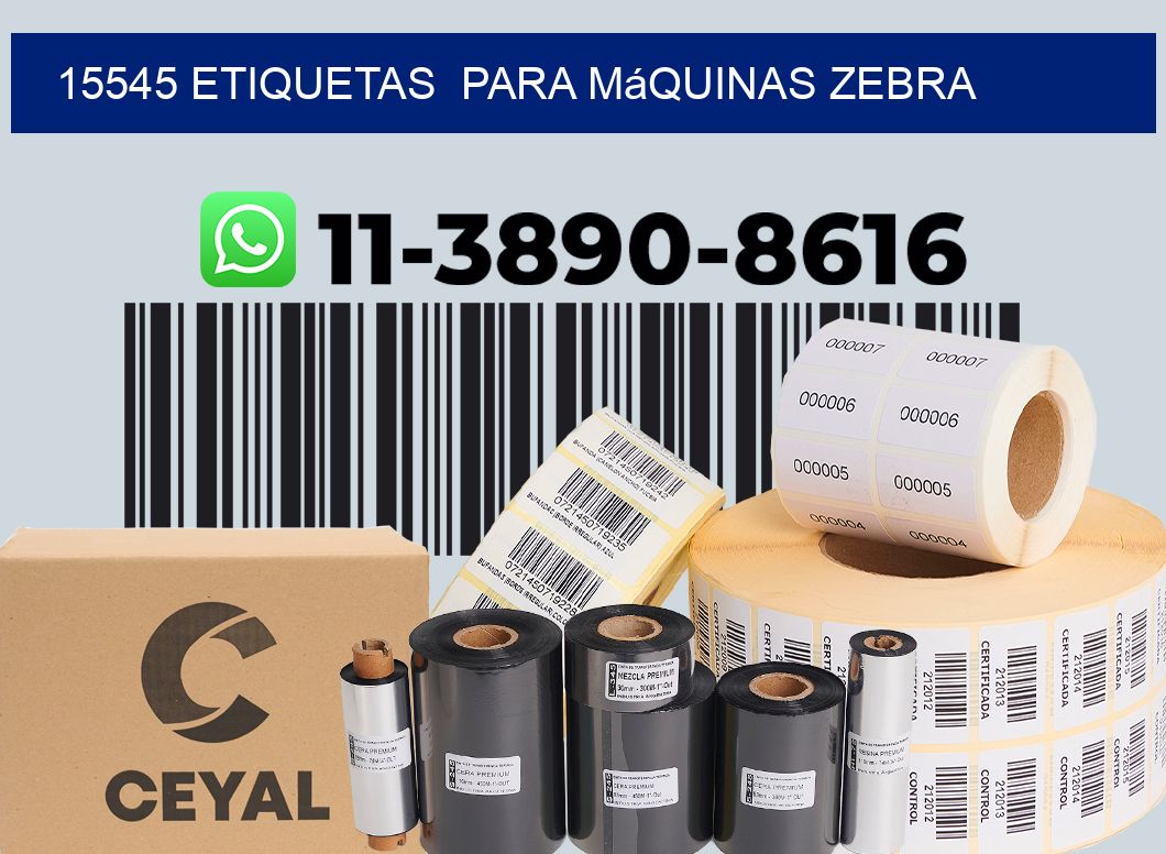 15545 etiquetas para máquinas Zebra