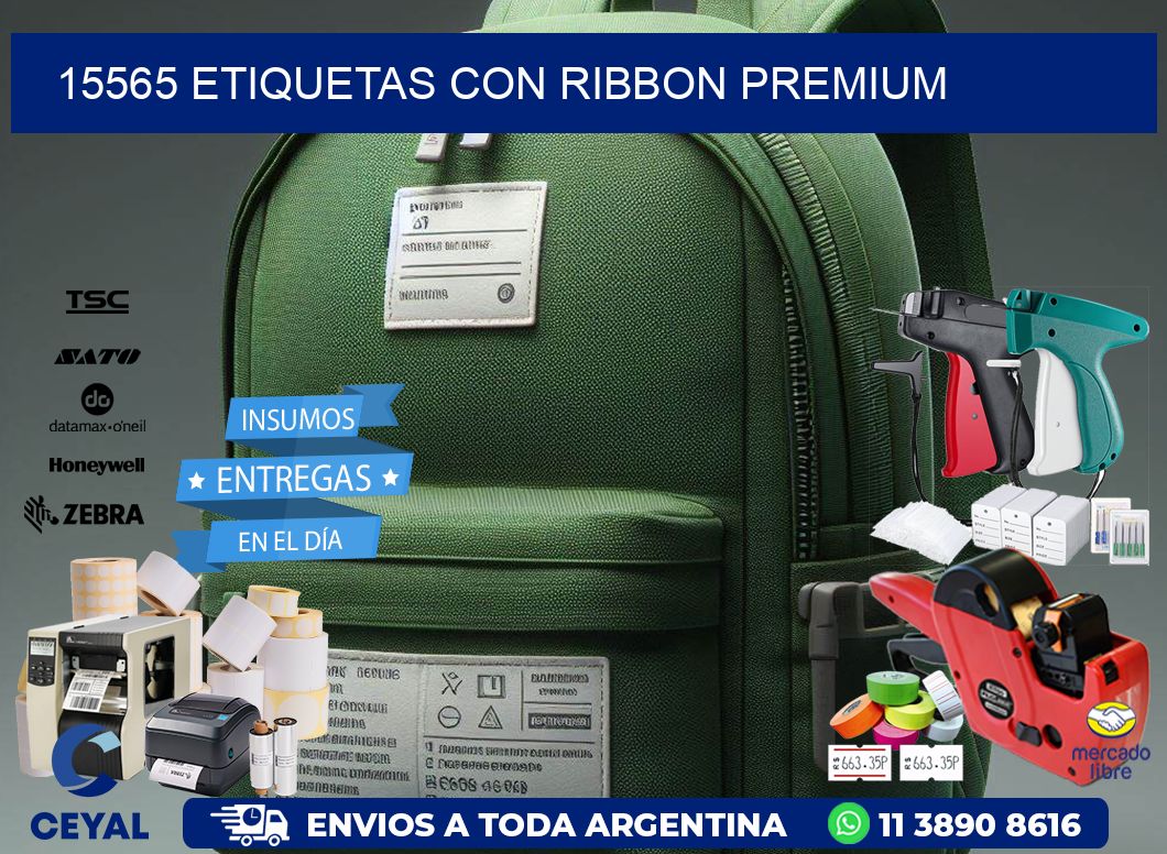 15565 etiquetas con ribbon premium