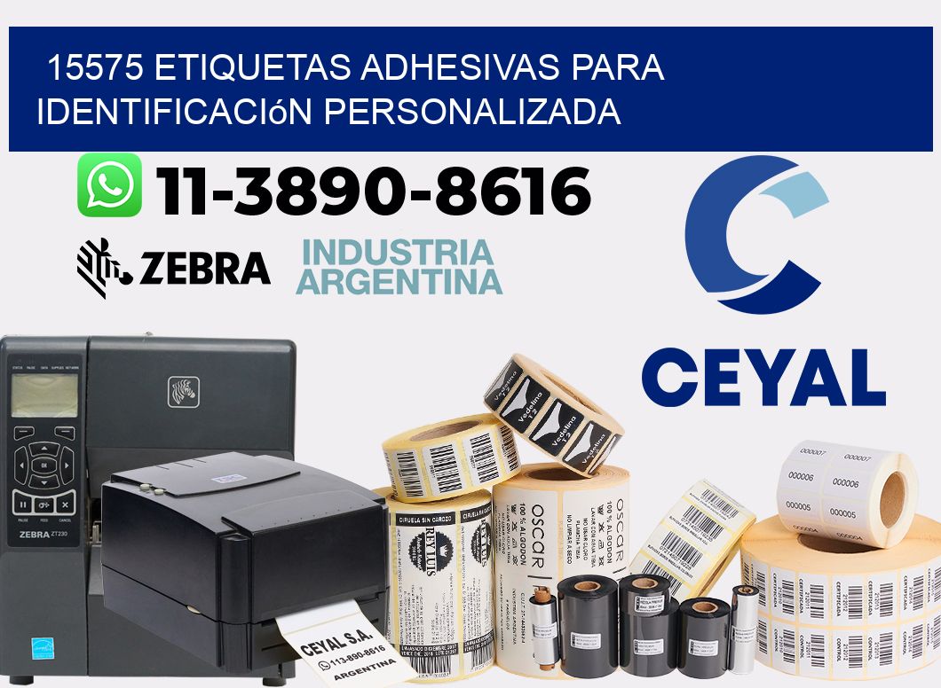 15575 Etiquetas adhesivas para identificación personalizada