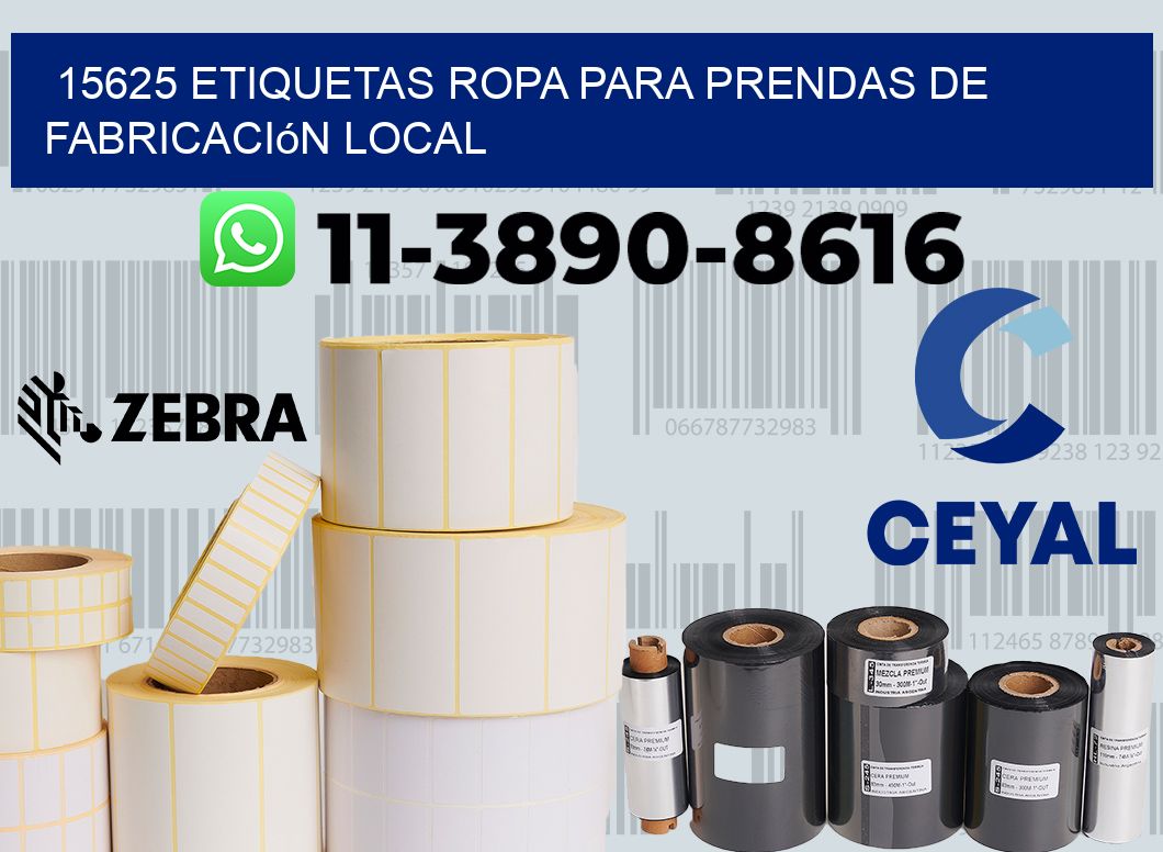 15625 Etiquetas ropa para prendas de fabricación local