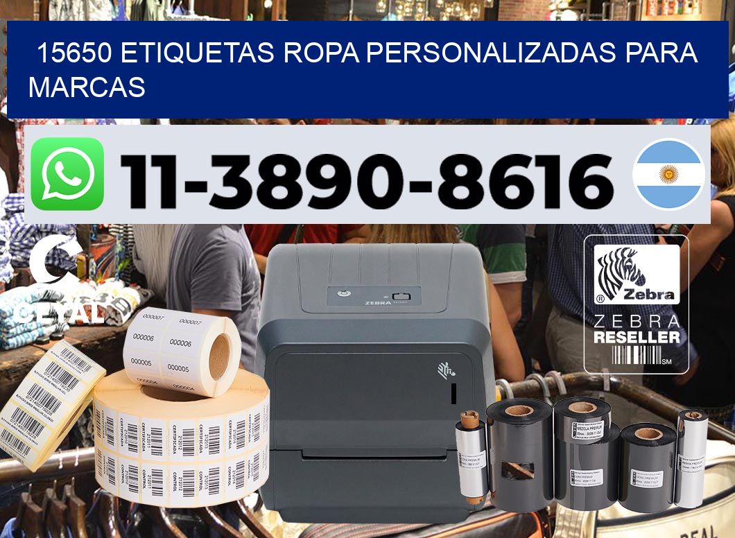 15650 Etiquetas ropa personalizadas para marcas