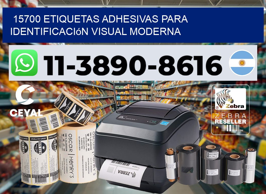 15700 Etiquetas adhesivas para identificación visual moderna