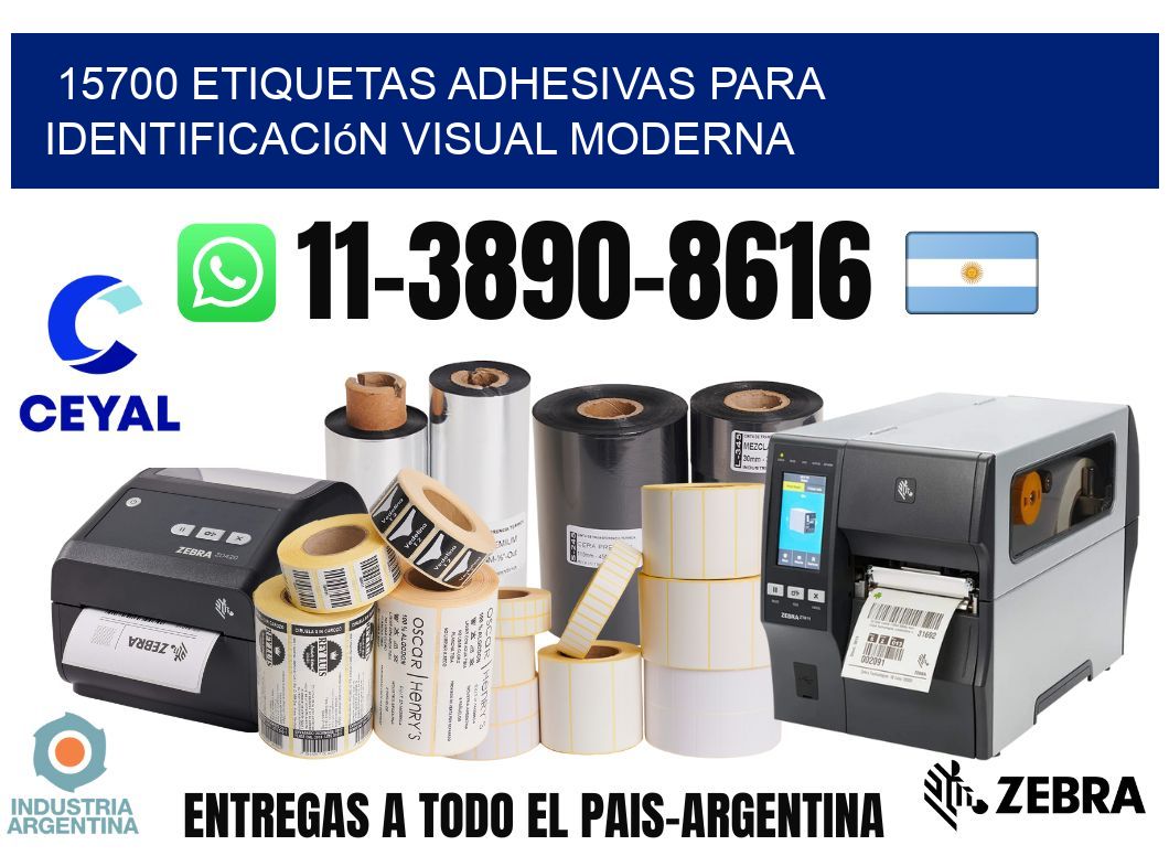 15700 Etiquetas adhesivas para identificación visual moderna