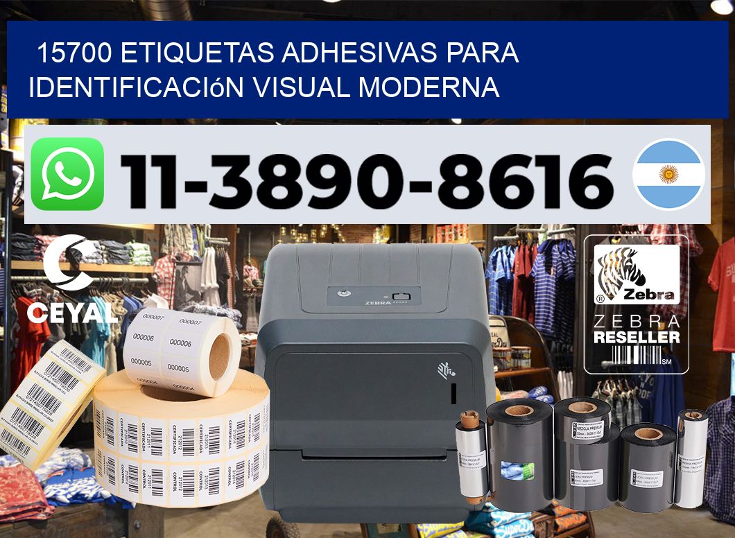 15700 Etiquetas adhesivas para identificación visual moderna