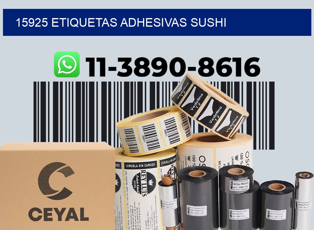 15925 etiquetas adhesivas sushi