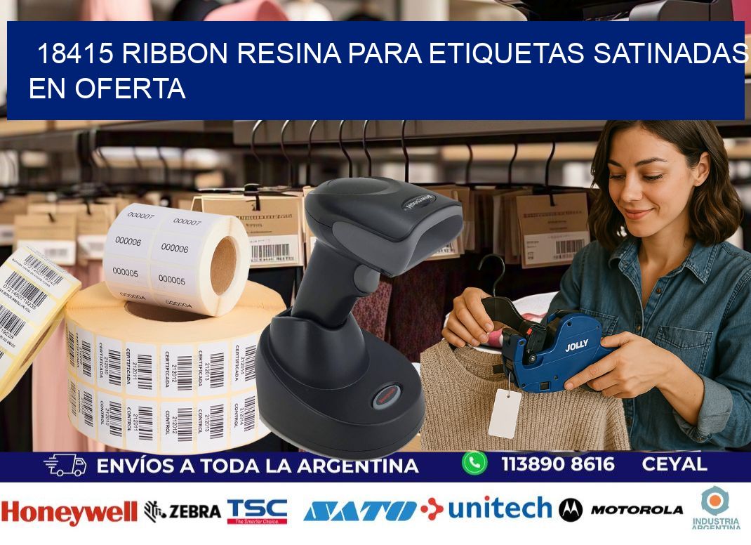 18415 ribbon resina para etiquetas satinadas en oferta