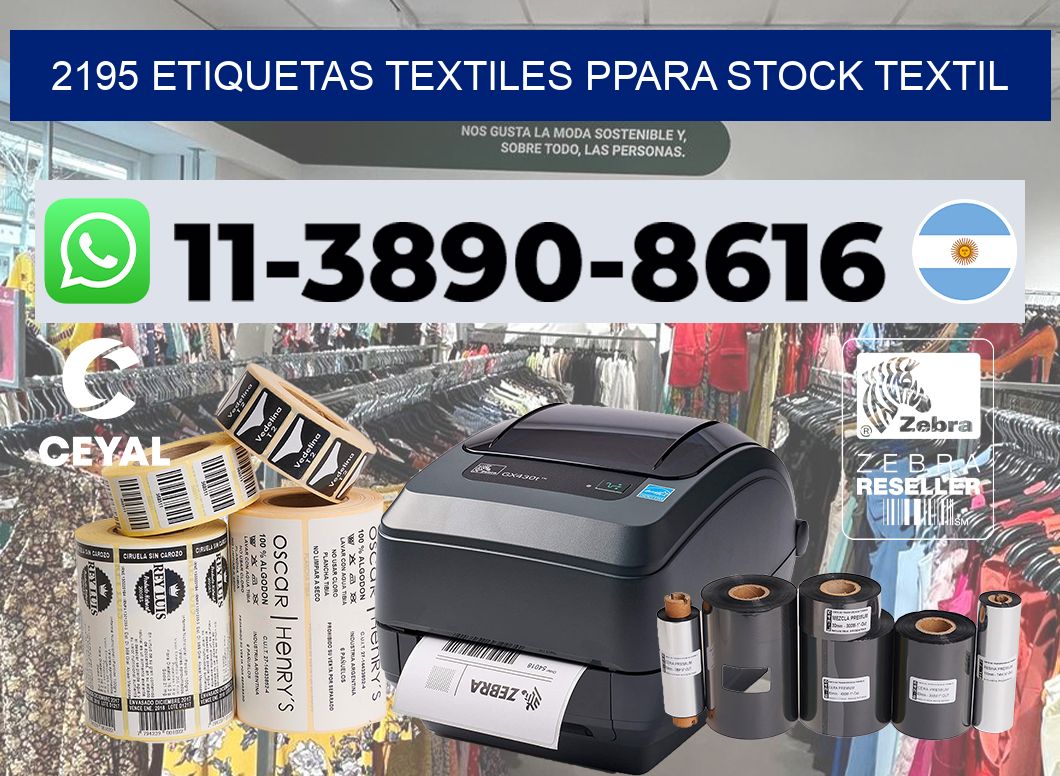 2195 Etiquetas textiles ppara stock textil