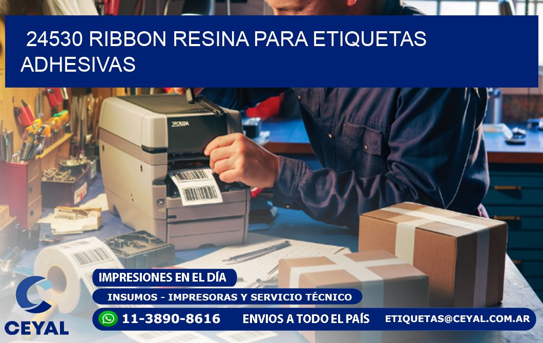 24530 ribbon resina para etiquetas adhesivas