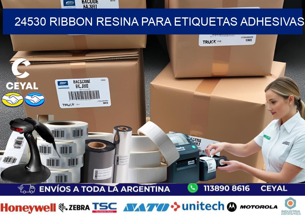 24530 ribbon resina para etiquetas adhesivas