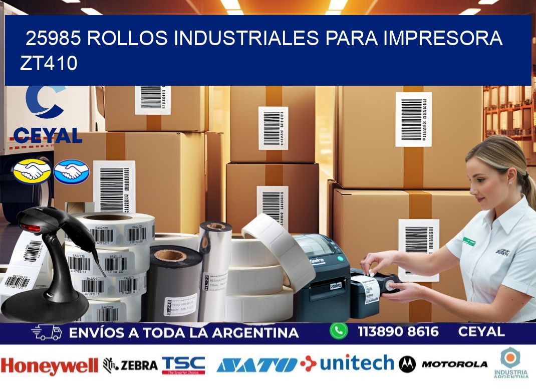 25985 rollos industriales para impresora zt410