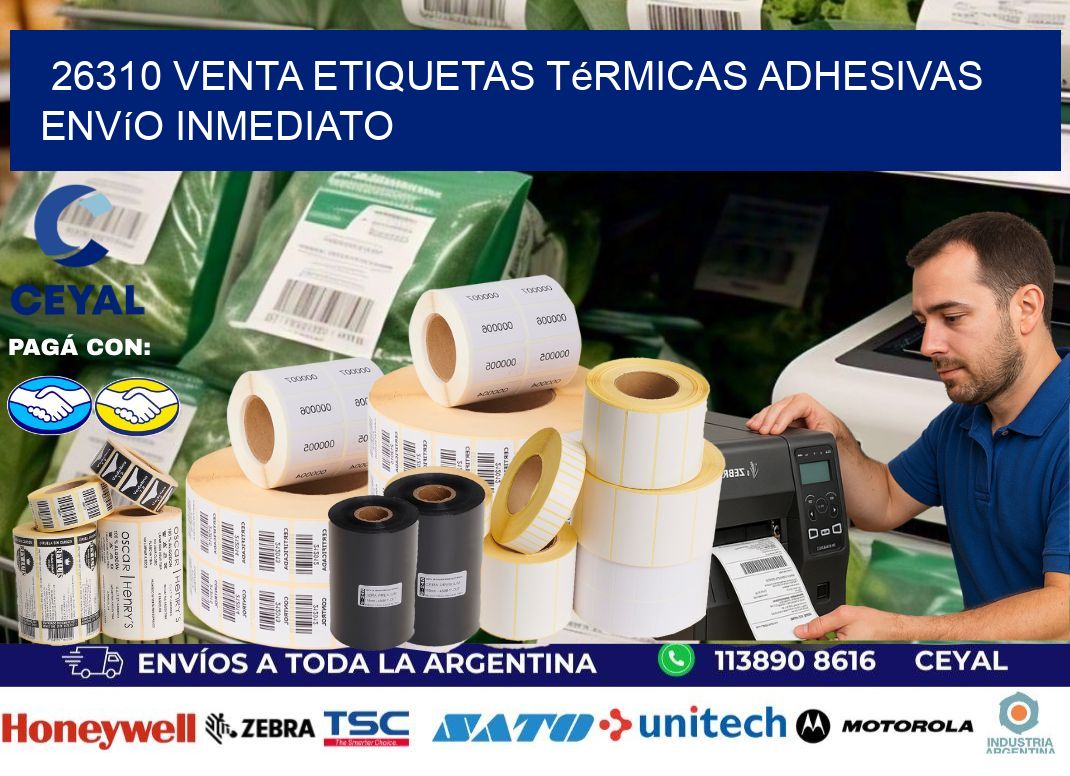 26310 venta etiquetas térmicas adhesivas envío inmediato