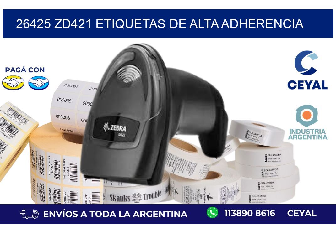 26425 zd421 etiquetas de alta adherencia