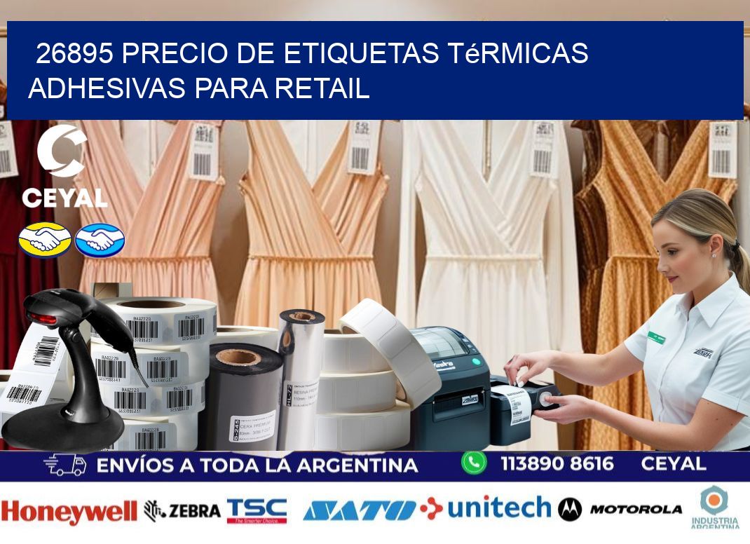 26895 precio de etiquetas térmicas adhesivas para retail