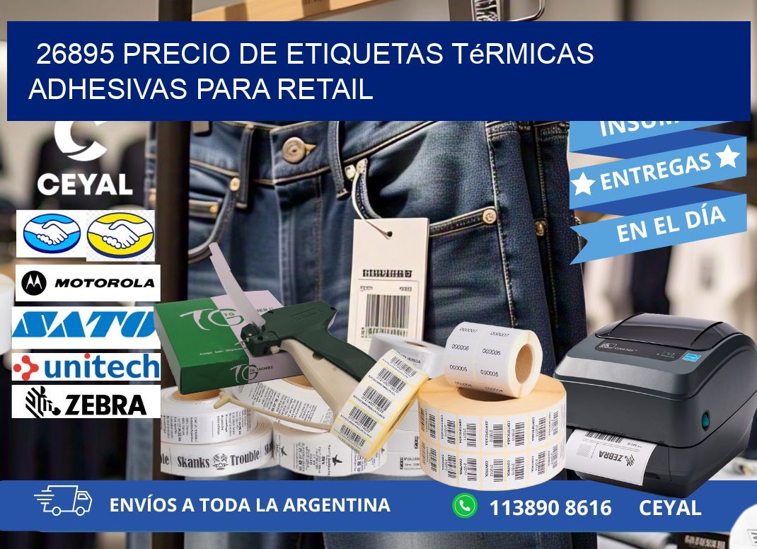 26895 precio de etiquetas térmicas adhesivas para retail