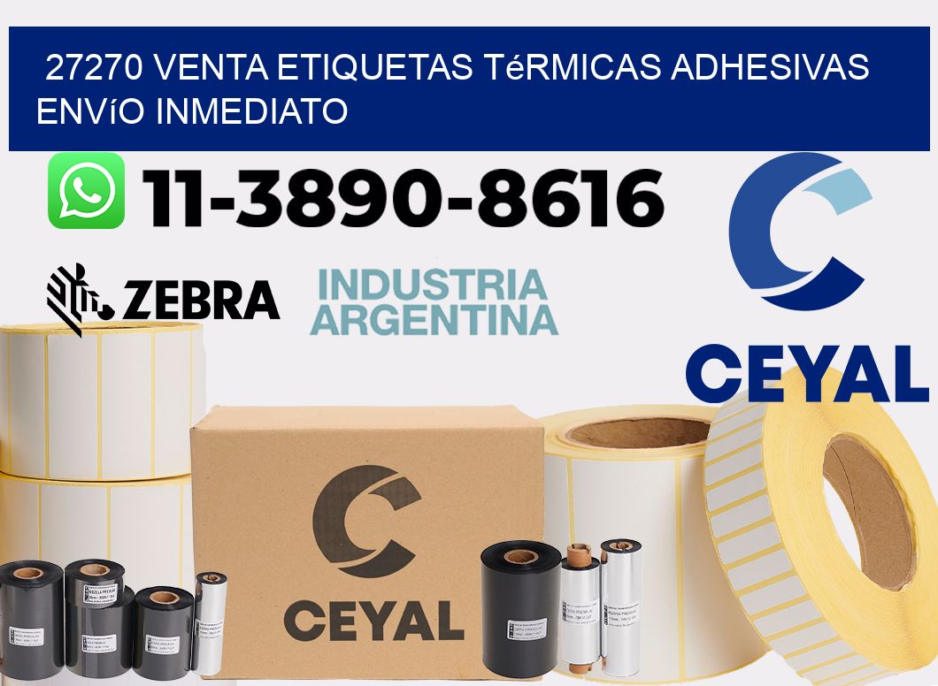 27270 venta etiquetas térmicas adhesivas envío inmediato