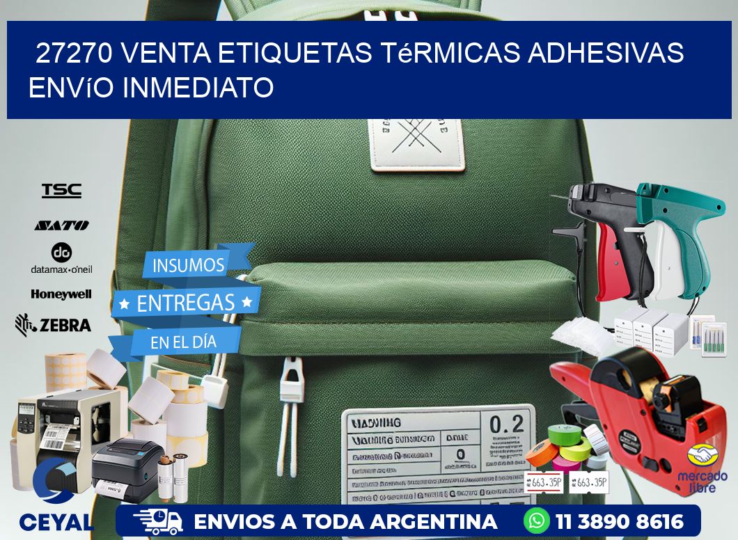 27270 venta etiquetas térmicas adhesivas envío inmediato