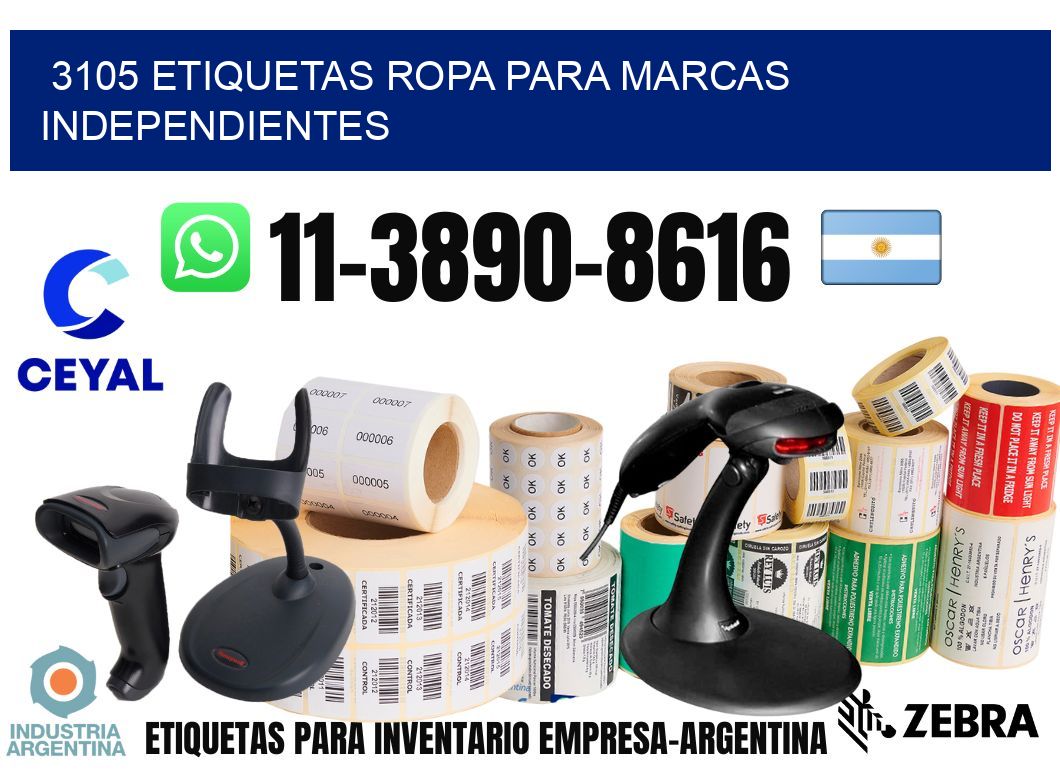 3105 Etiquetas ropa para marcas independientes