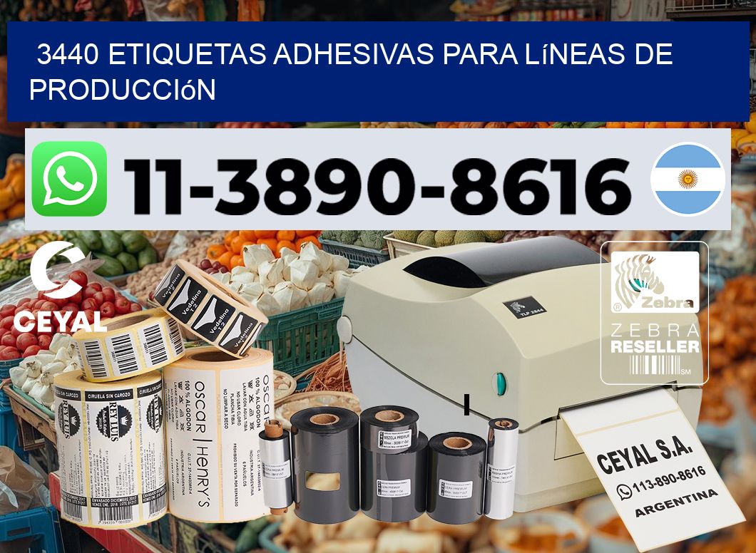 3440 Etiquetas adhesivas para líneas de producción