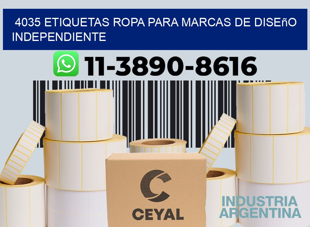 4035 Etiquetas ropa para marcas de diseño independiente