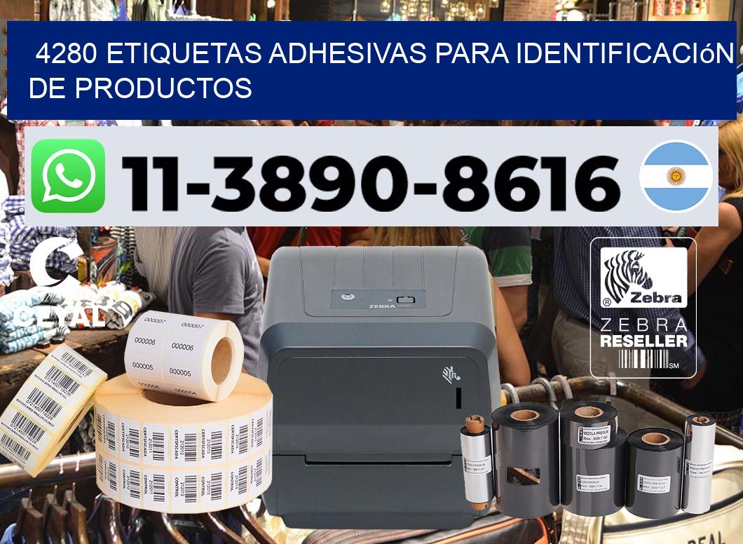 4280 Etiquetas adhesivas para identificación de productos