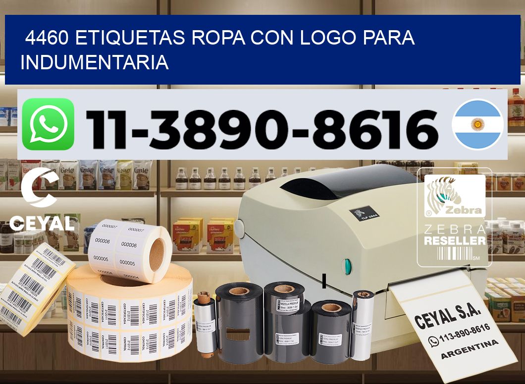 4460 Etiquetas ropa con logo para indumentaria
