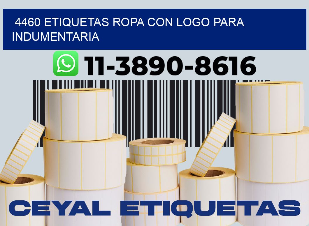 4460 Etiquetas ropa con logo para indumentaria