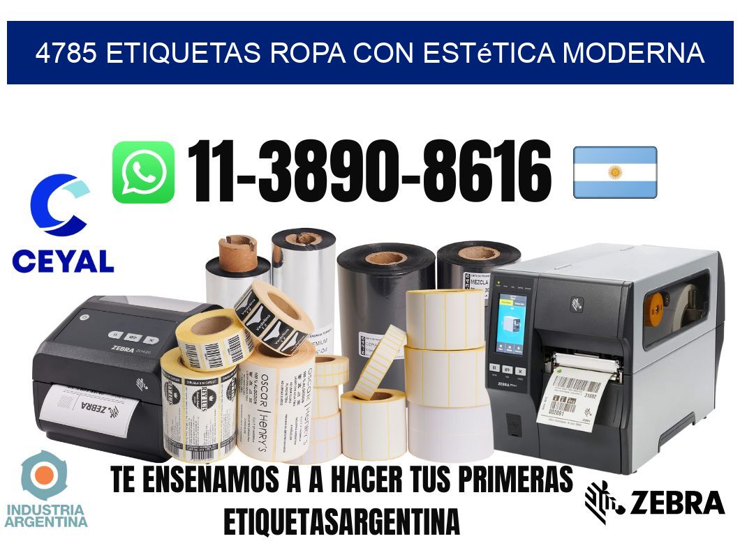 4785 Etiquetas ropa con estética moderna