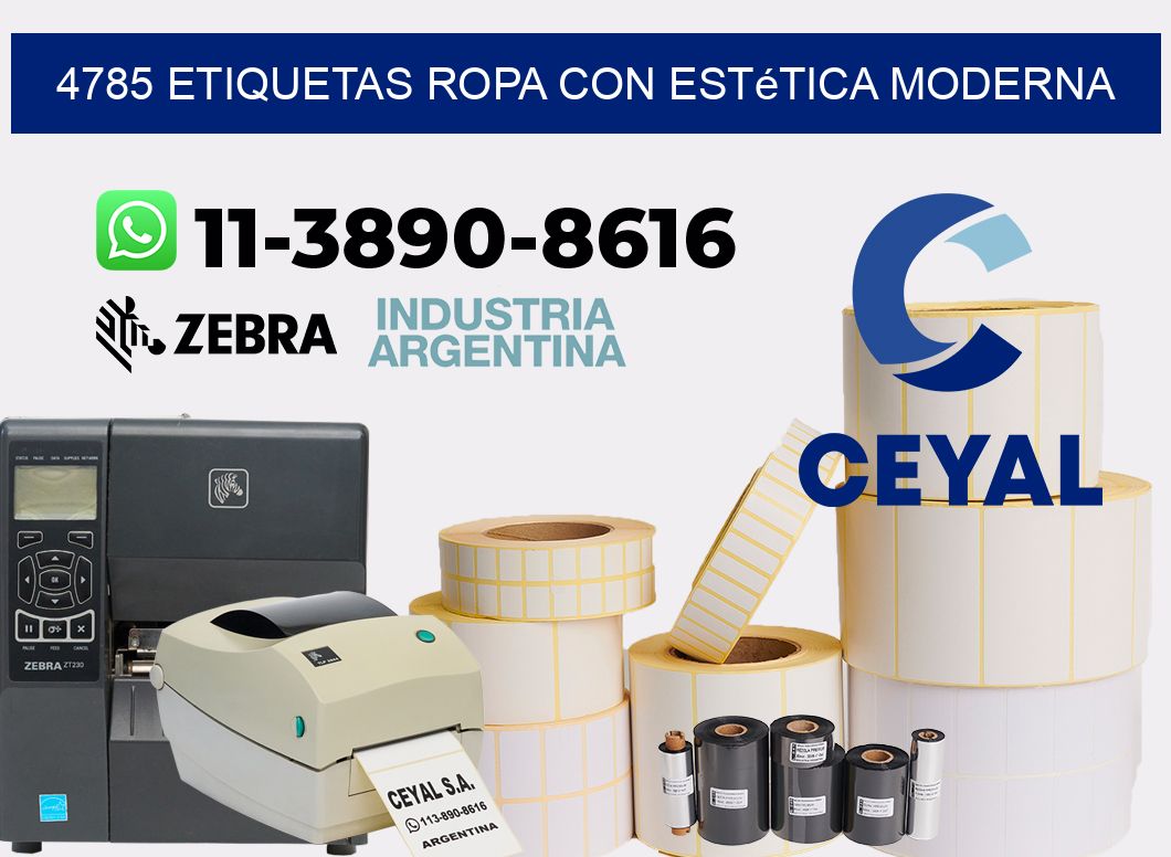 4785 Etiquetas ropa con estética moderna