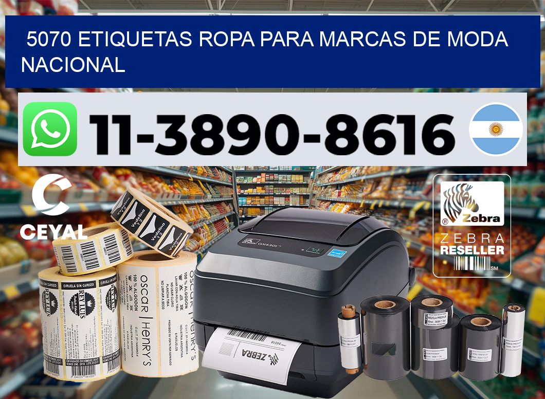 5070 Etiquetas ropa para marcas de moda nacional