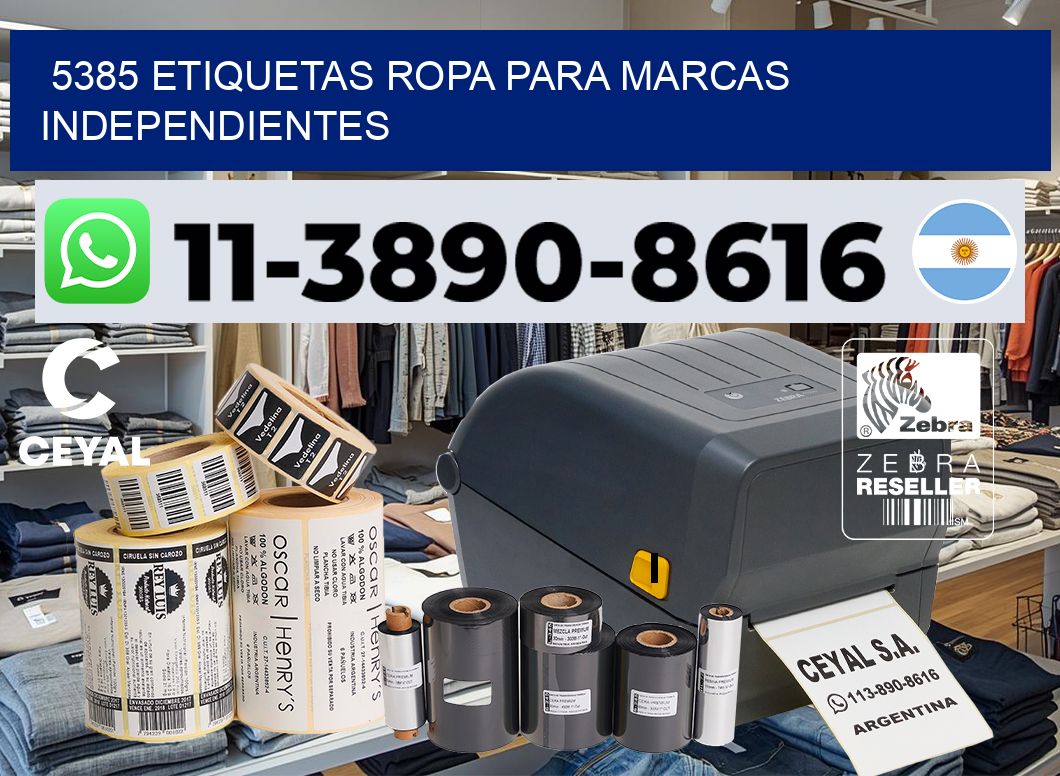 5385 Etiquetas ropa para marcas independientes