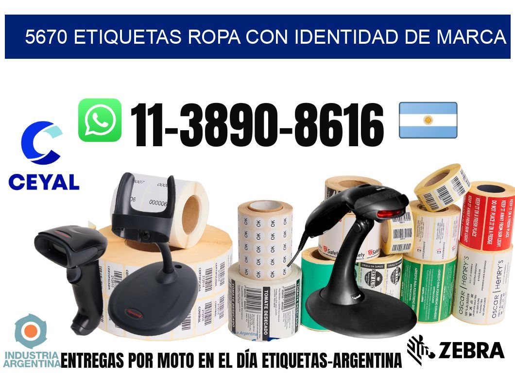 5670 Etiquetas ropa con identidad de marca