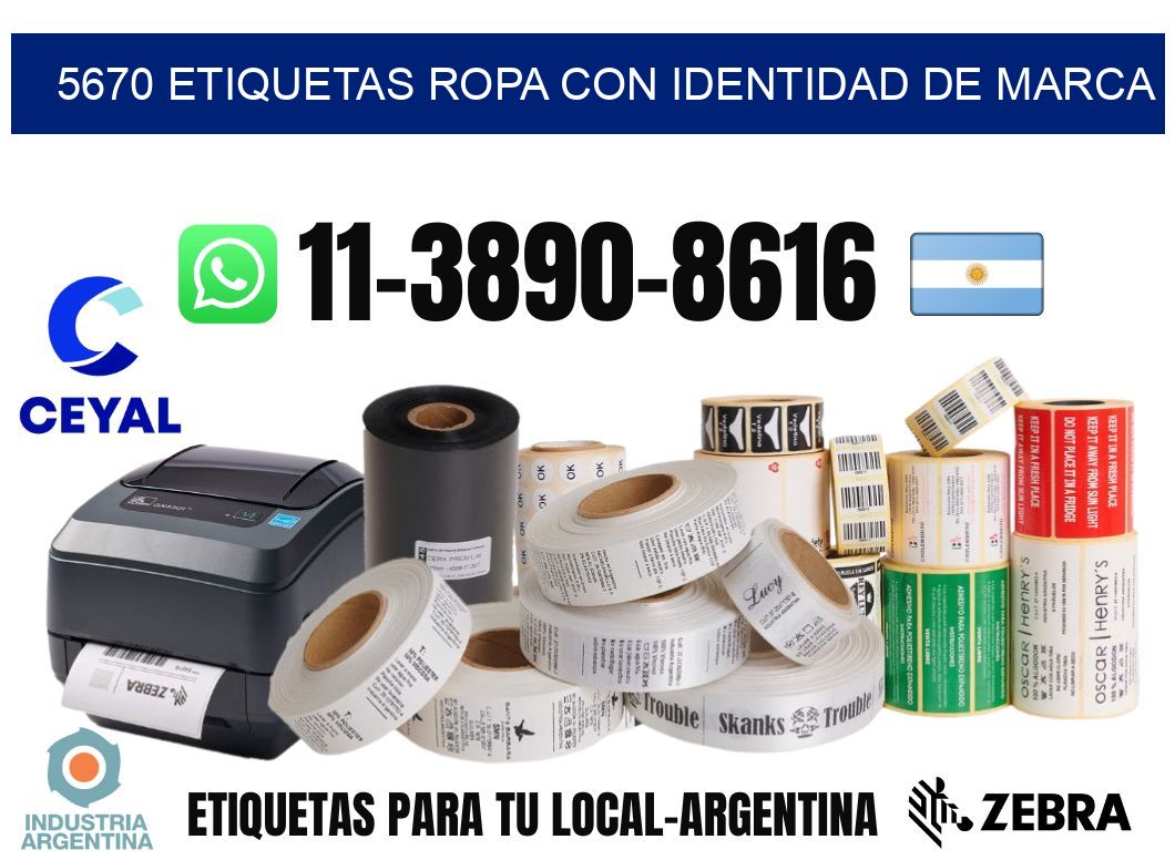 5670 Etiquetas ropa con identidad de marca