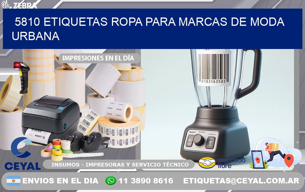 5810 Etiquetas ropa para marcas de moda urbana