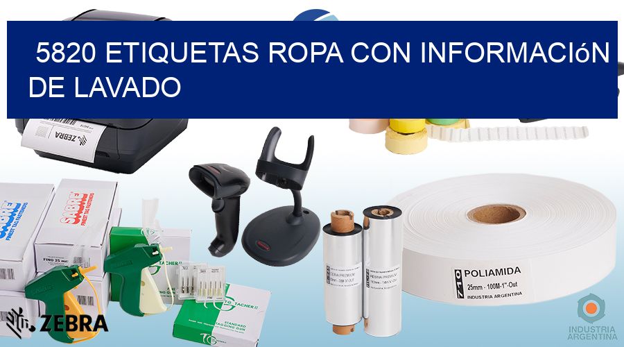5820 Etiquetas ropa con información de lavado