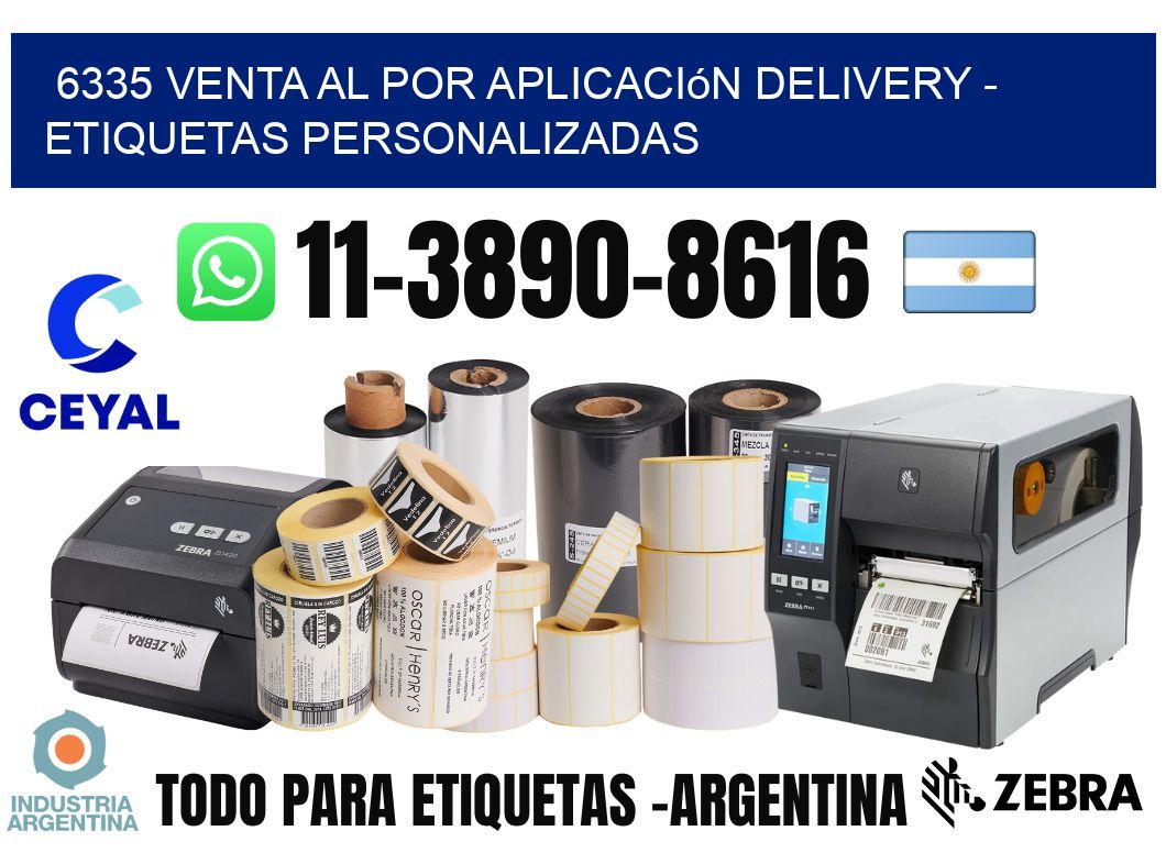 6335 Venta al Por Aplicación delivery - Etiquetas Personalizadas