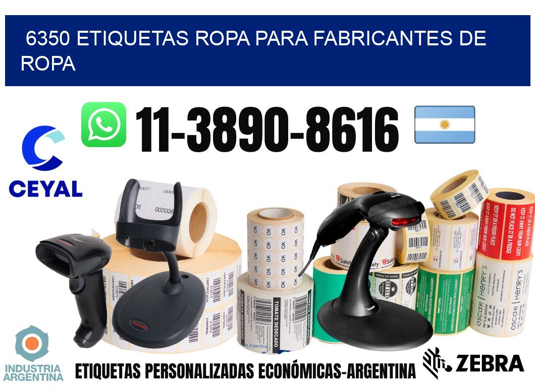 6350 Etiquetas ropa para fabricantes de ropa