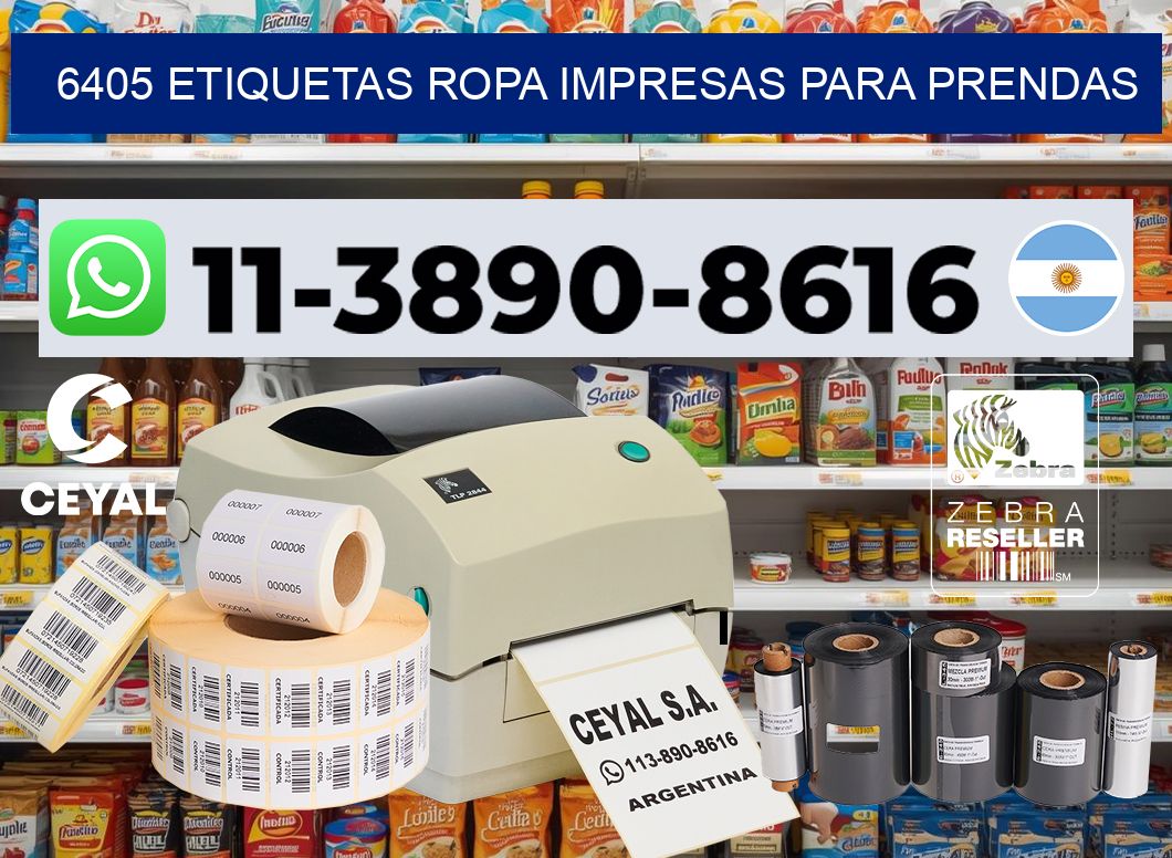 6405 Etiquetas ropa impresas para prendas