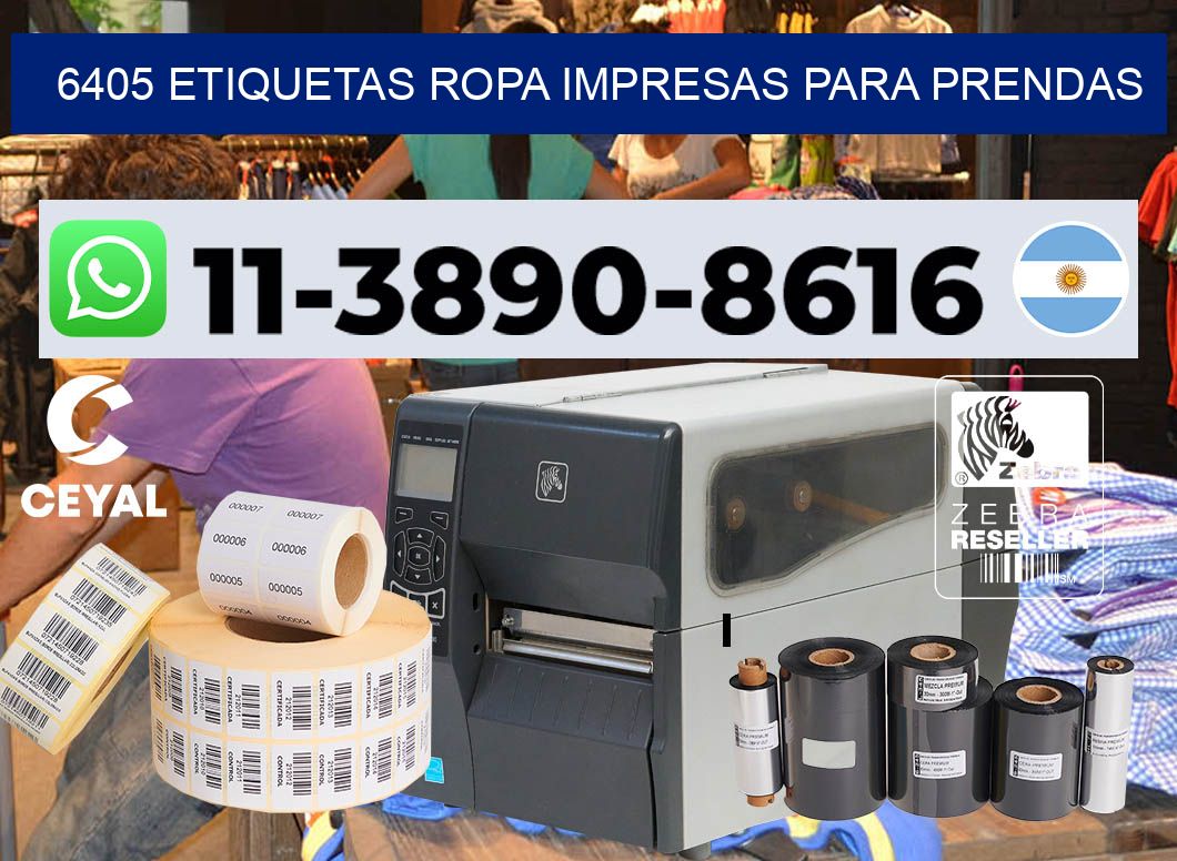 6405 Etiquetas ropa impresas para prendas