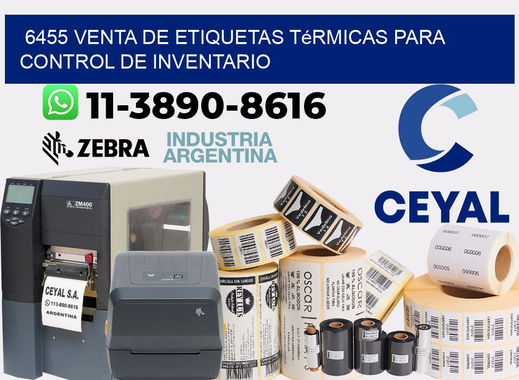 6455 venta de etiquetas térmicas para control de inventario