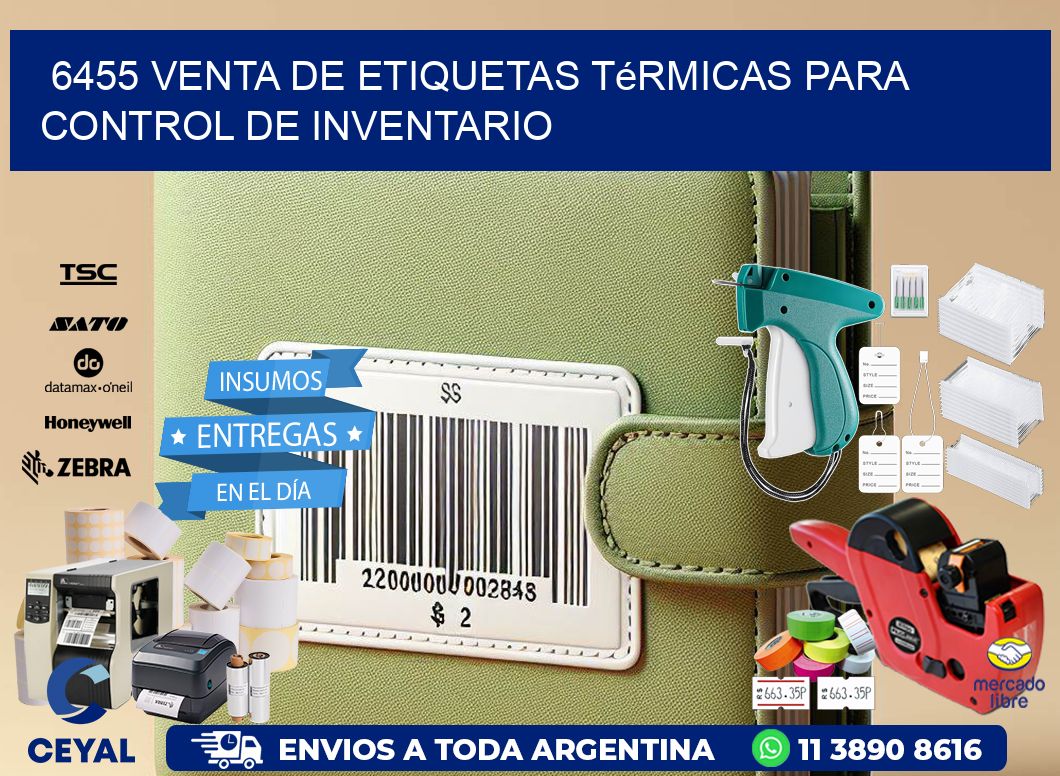 6455 venta de etiquetas térmicas para control de inventario