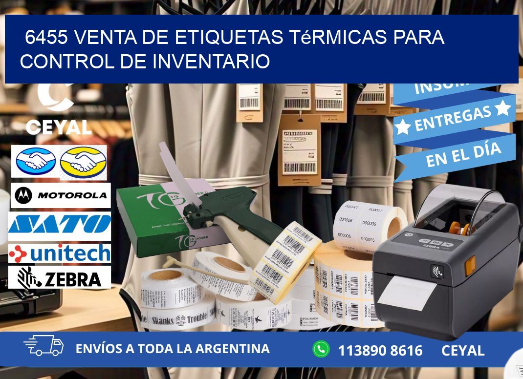 6455 venta de etiquetas térmicas para control de inventario