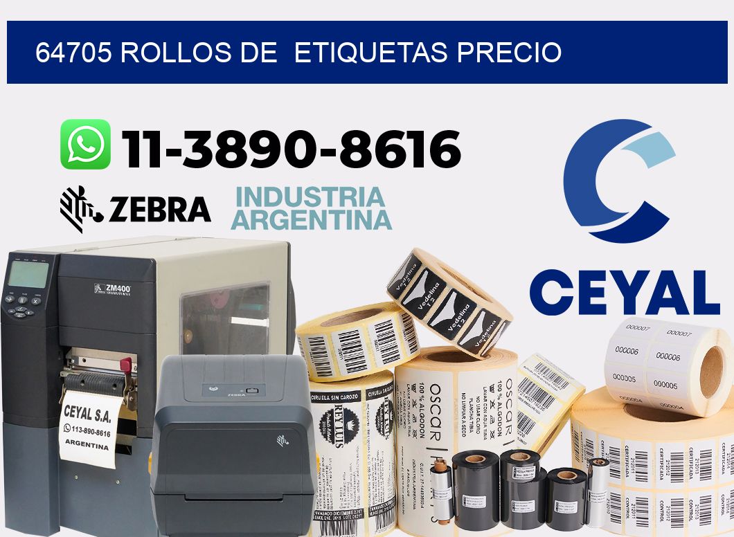 64705 rollos de etiquetas precio